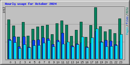 Hourly usage for October 2024